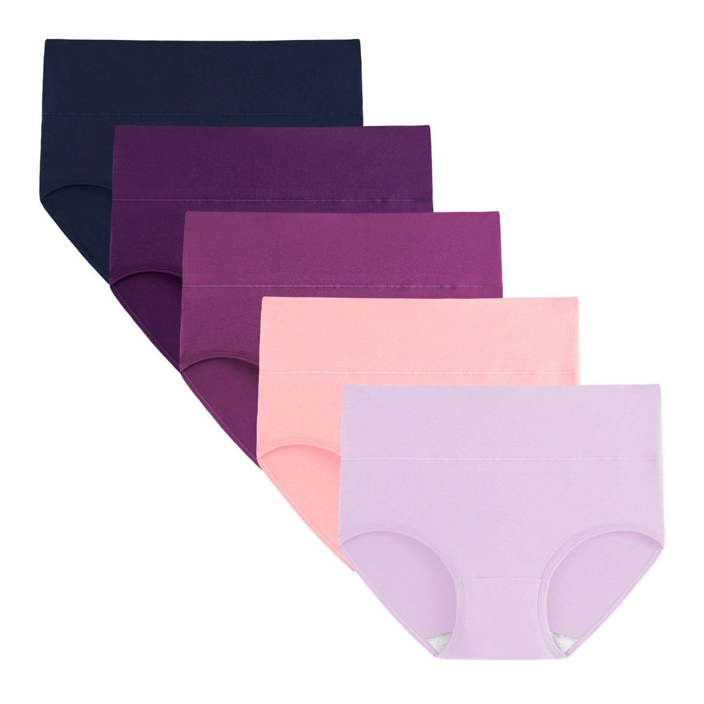 Verelle® 5-Pack High Waisted Comfort Cotton Briefs