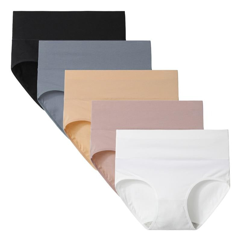 Verelle® 5-Pack High Waisted Comfort Cotton Briefs