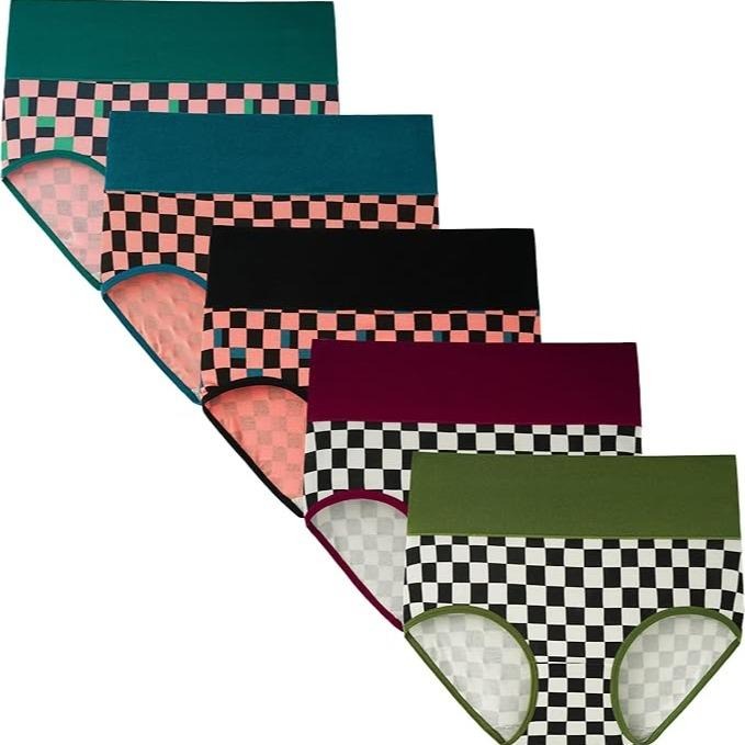 Verelle® 5-Pack High Waisted Comfort Cotton Briefs